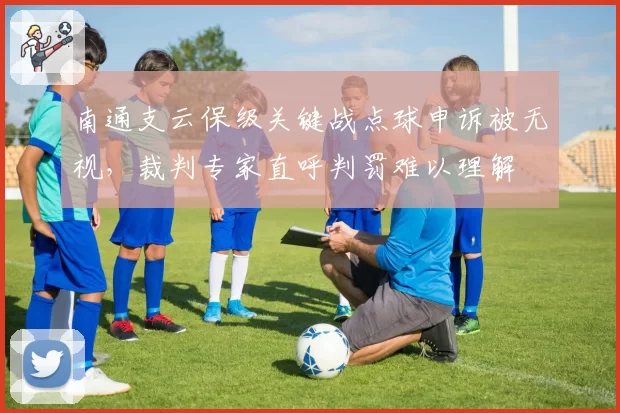 南通支云保级关键战点球申诉被无视，裁判专家直呼判罚难以理解